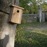 Nichoir installé : que dit la loi, photo jardin