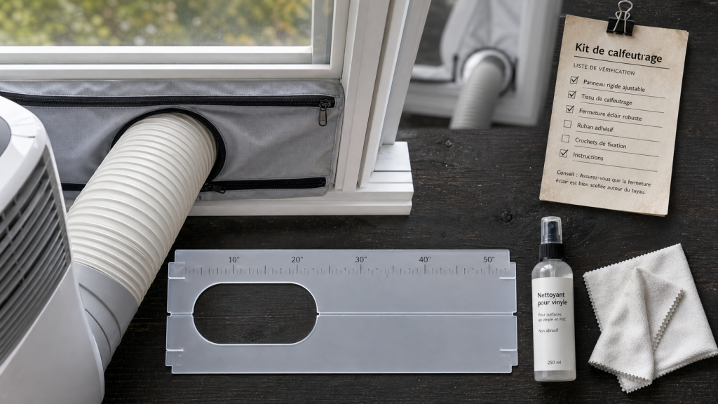 Meilleur kit calfeutrage pour climatiseur mobile : joint de fenêtre et double tuyau