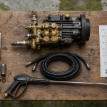 Meilleur nettoyeur haute pression 200 bars : pompe laiton, débit
