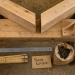 Panne charpente faîtière, sablière ou ventrière sur chantier