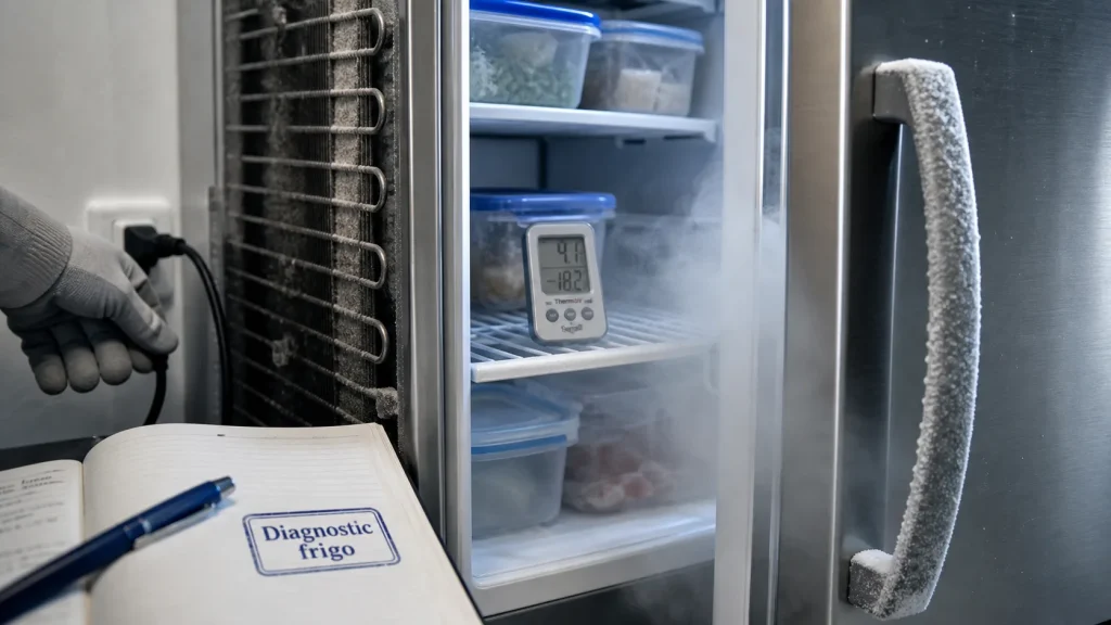 Panne frigo : diagnostic et débranchement avant réparation