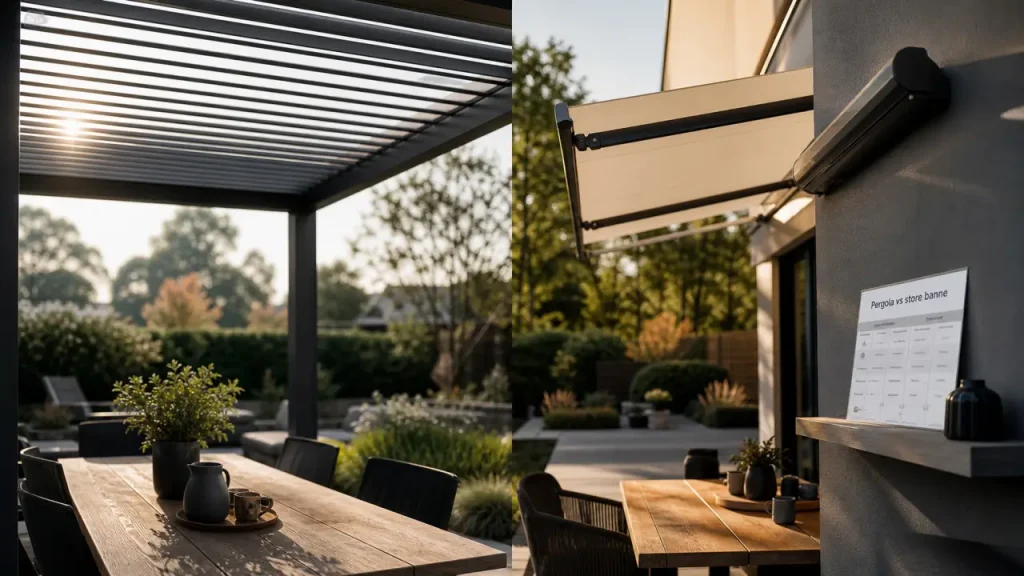 Pergola ou store banne : comment choisir la protection idéale pour votre terrasse ?
