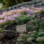 Plante couvre sol formant un tapis dense sur une pente, variétés faciles