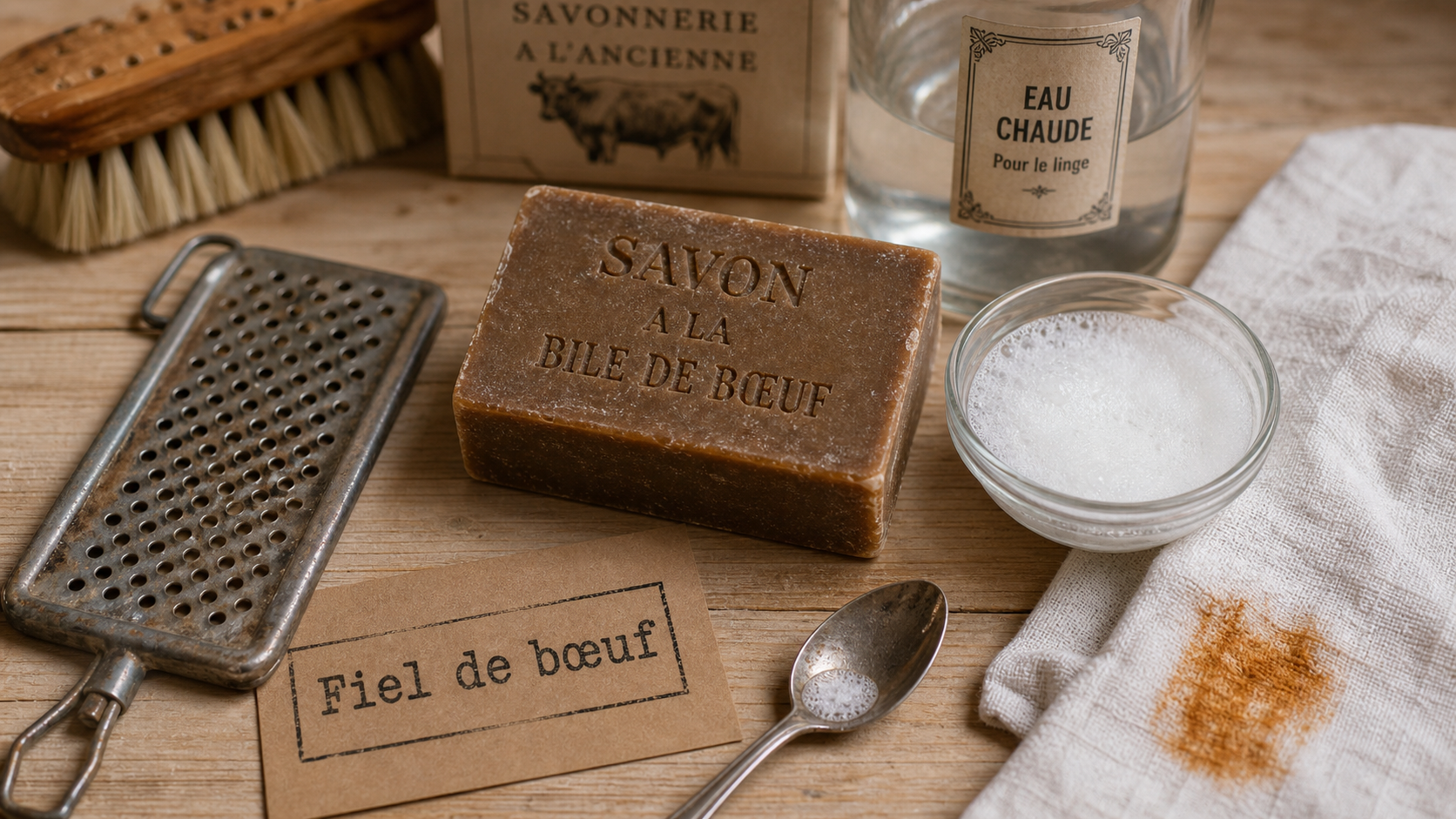 Savon fiel de boeuf utilisation : détache naturellement textiles