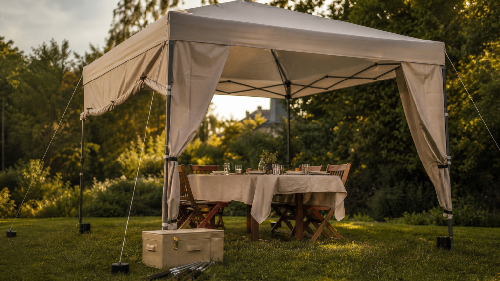 Tonnelle Lidl : tonnelle pliante jardin beige