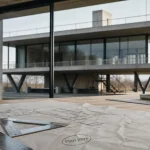 Architecte moderne : atelier et villa contemporaine vitrée, béton et acier
