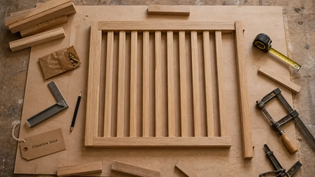 Séparer sans perdre la lumière : fabriquer un claustra bois en tasseaux droits