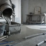 Faire une chape liquide à la bétonnière : coulage du mortier fluide