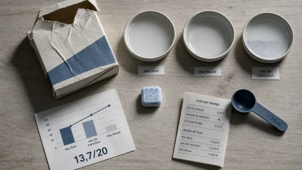 0,11 € par lavage ou grande marque : quelle est la meilleure tablette lave-vaisselle ?