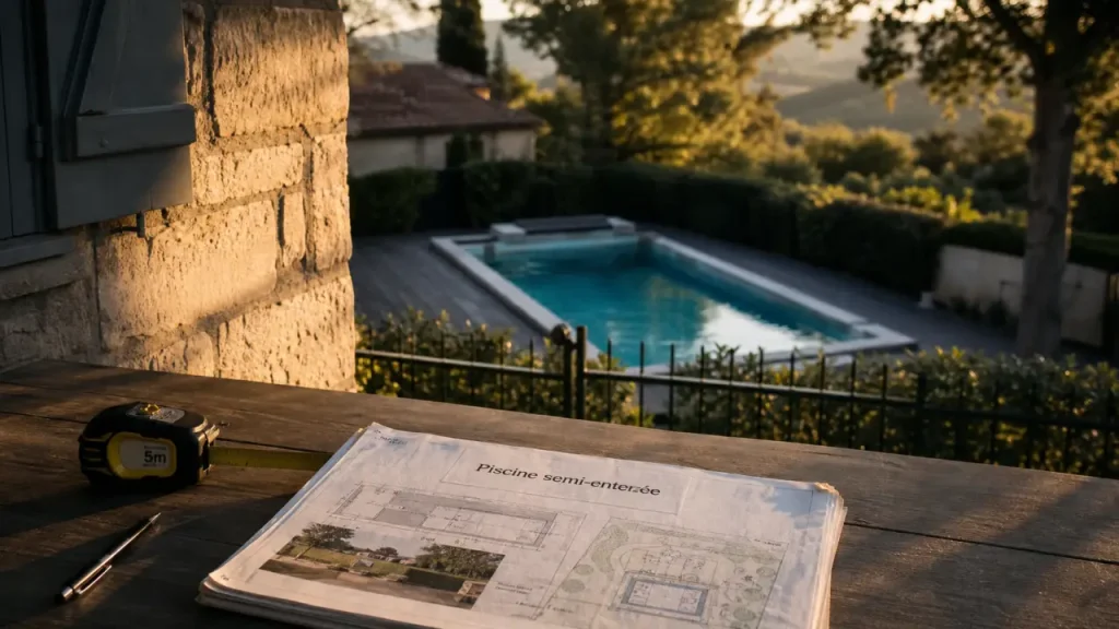 Piscine semi-enterrée : autorisations, taxes et règles de sécurité pour éviter les sanctions