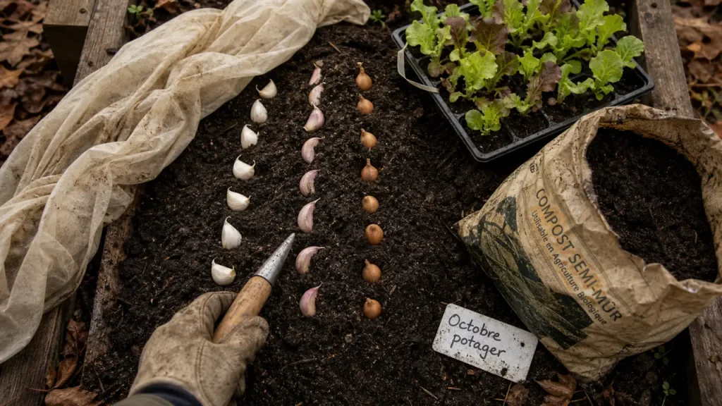 Ail, mâche, fraisiers : que planter en octobre au potager sans rater les récoltes de printemps