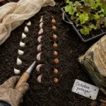 Que planter en octobre au potager : ail et mâche en terre, fraisiers