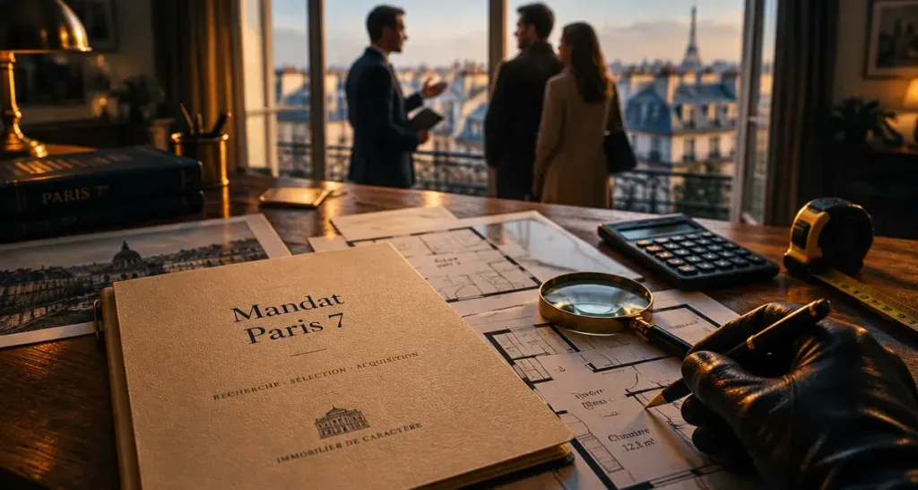 Chasseur immobilier à Paris 7 : réseau, analyse et suivi pour acheter dans un marché rare